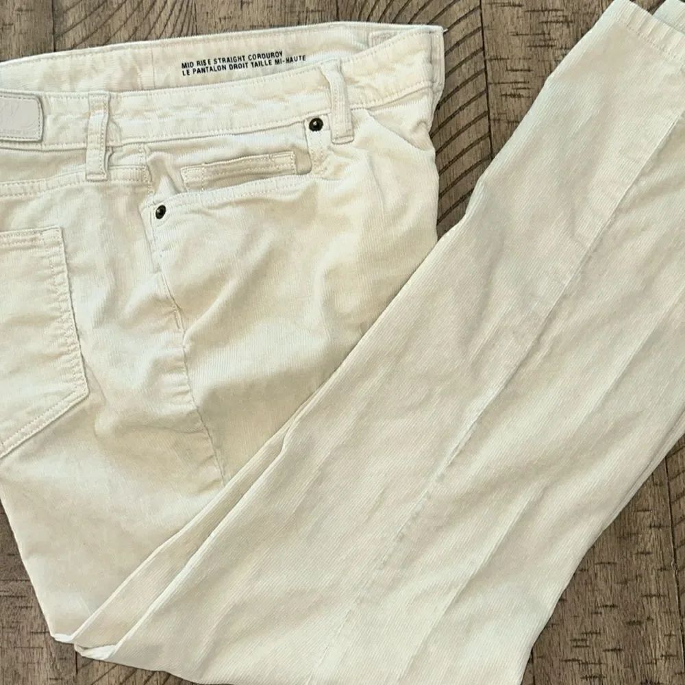 Lands End Lightweight Corduroy MidRise Straight Leg 🦵 5Pocket Stretch Jeans 👖